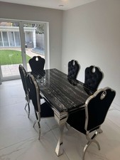 Dining Table and Chairs Set Marble - Luxury Marble Coffee table also in Set