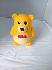 Vintage Playwell Yellow Roly Poly Chime Bear