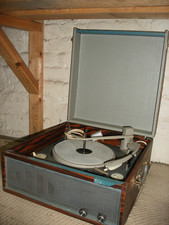 Vintage record player with