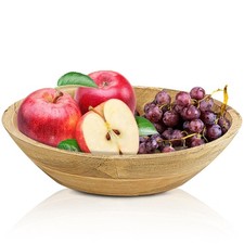 Large Mango Wooden Bowl 29cm for Salad Fruit Food Premium Kitchen Serving Plate