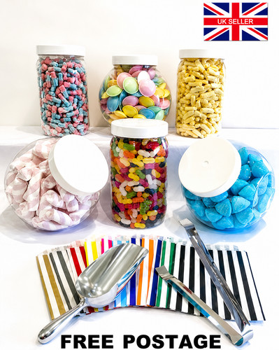 Large plastic sweet jars - large,