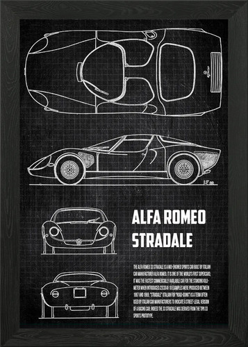Alfa romeo stradale - romeo, framed