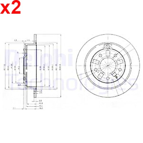Brake disc delphi fits - brake,