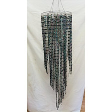 Stunning Chandelier Twisted Bead Coloured Ceiling light Shade 150cm