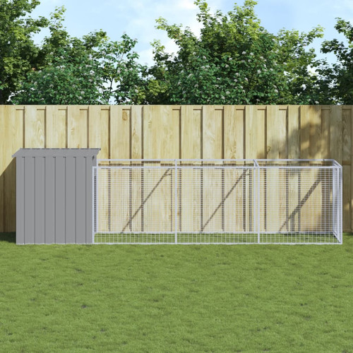 Dog house with run - , light