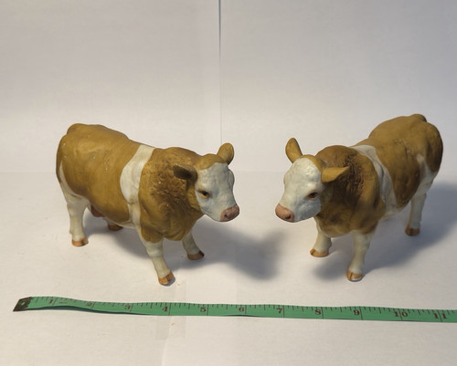 Pair large ceramic hereford - of,
