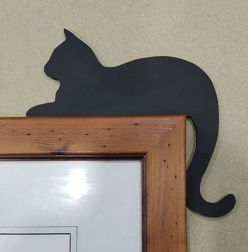 Black cat door - cat, topper