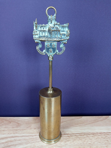 Brass fireside brush - brass,