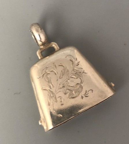 Antique solid silver cow bell - antique,