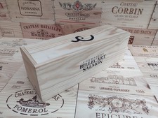 Wooden wine box crate with - box, lid