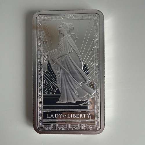 Lady liberty 10oz silver bar - lady,