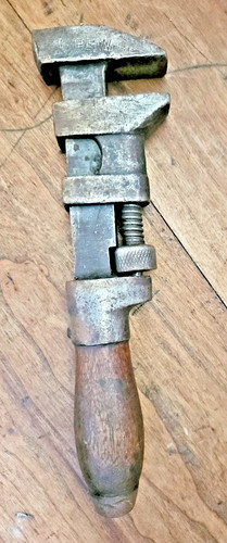 Antique pew wooden - e,