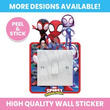 SPIDERMAN LIGHT SWITCH SURROUND SPIDEY WALL STICKER DECAL KIDS GIRL BOY BEDROOM