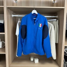 Vintage Puma Mens Italy 2006 Football Soccer Pre-Match Track Jacket Size M Blue