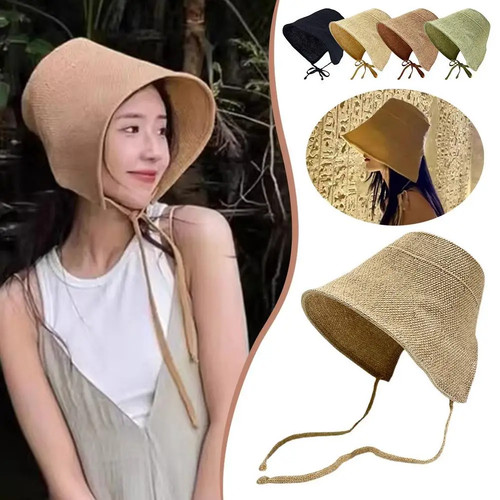 Linen straw regency - linen, bonnets