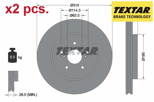 Pcs front brake disc set - brake,