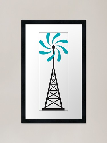Radio tower framed art print - radio, 4