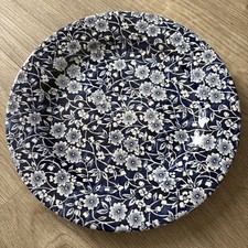 4 x Churchill 21cm Blue White Rimmed Plates Willow Victorian Calico Wetherspoons