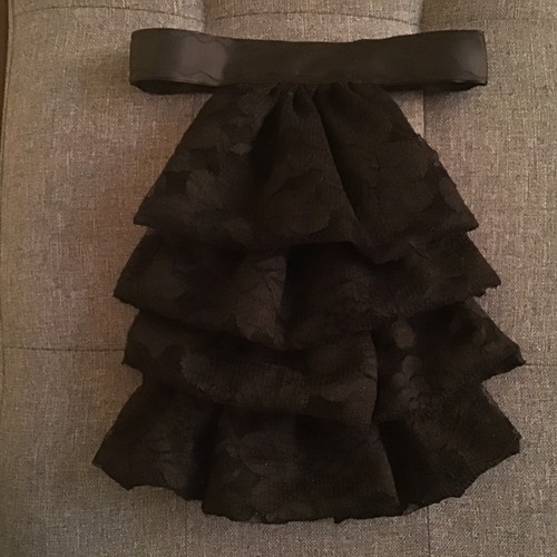 Jabot cravat black - jabot,