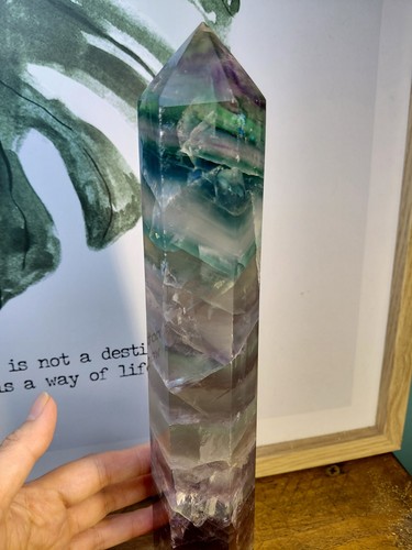 1215g rainbow fluorite layers