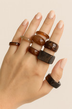 7pcs Acrylic Resin Rings Set