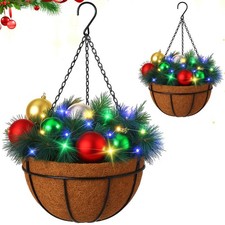 2 Pcs Winter Hanging Baskets