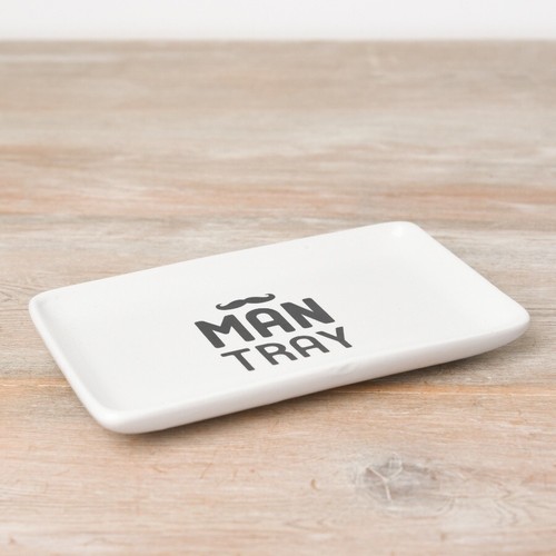 Ceramic man tray trinket - ceramic,