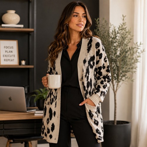 Something navy cardigan cream - navy,