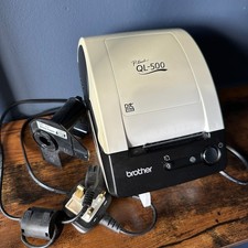 Brother P-Touch QL-500 Thermal Label Printer + Cables + Labels