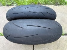 pair of motorcycle tyres METZELER Racetec RR 190/55/17 & 120/70/17