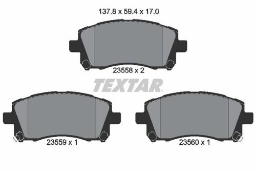 Textar 2355802 brake pad set - textar,
