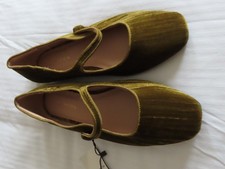 monsoon Esme flat dress velvet green shoes new 6