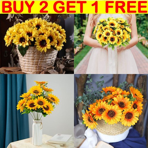 7heads sunflowers artificial - sunflowers,