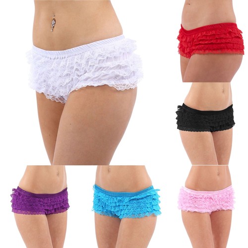 Ruffled lace brief - ruffled,