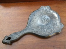 Pewter Art Nouveau Hand Mirror