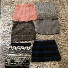 6x Winter Skirts Size 10-12 Check ,black ,George Etc