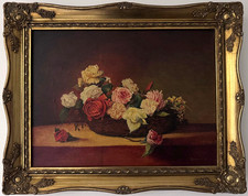 Vintage oil painting still