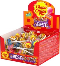 Chupa Chups Best Of Lollipop Box, 4 Flavours Party Sweets With Natural... 