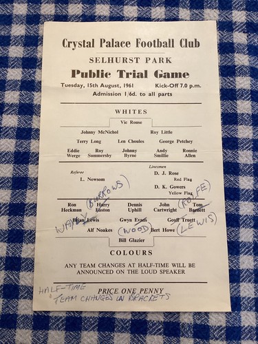 Crystal palace friendly trial - palace,