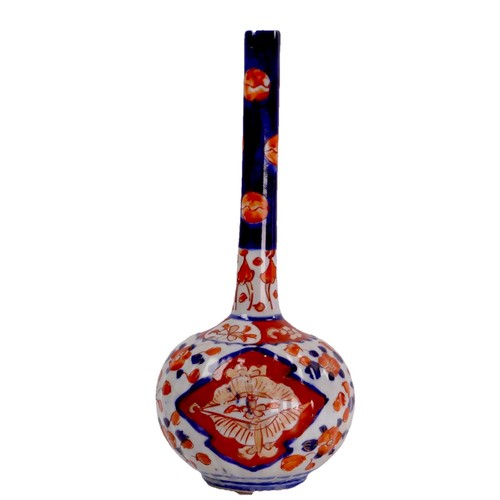 Japanese imari bottle vase - japanese,
