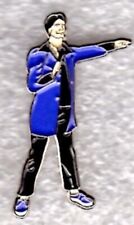 Teddy Boy pin badge. Purple