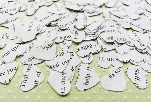 250 heart novel book confetti - novel,