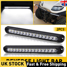 2X White 10"15 LED Truck Trailer UTV Reverse Backup Tail Light Bar Side Marker