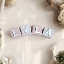 PERSONALISED WOODEN BABY NAME BLOCKS NURSERY DECOR  BABY price per letter