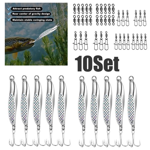 10x metal sea spinner lure - 10x,