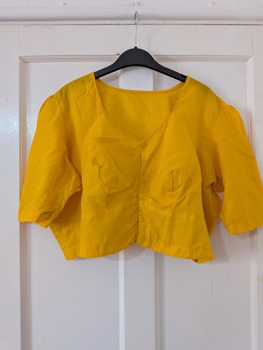 Yellow indian blouse size 3xl - indian,