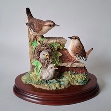 BORDER FINE ARTS Wren & Chicks B0346 Ltd Edition 1998 Handmade EXCELLENT COND