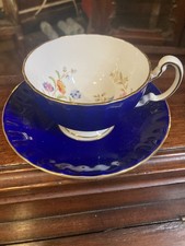 Vintage Aynsley Cobalt Blue fine bone China   cup & saucer 
