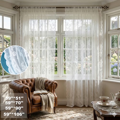 Voile net curtain panels sheer - voile,