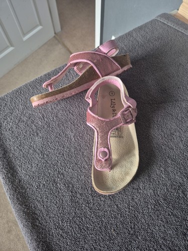 Girls pink sandals - pink, size1